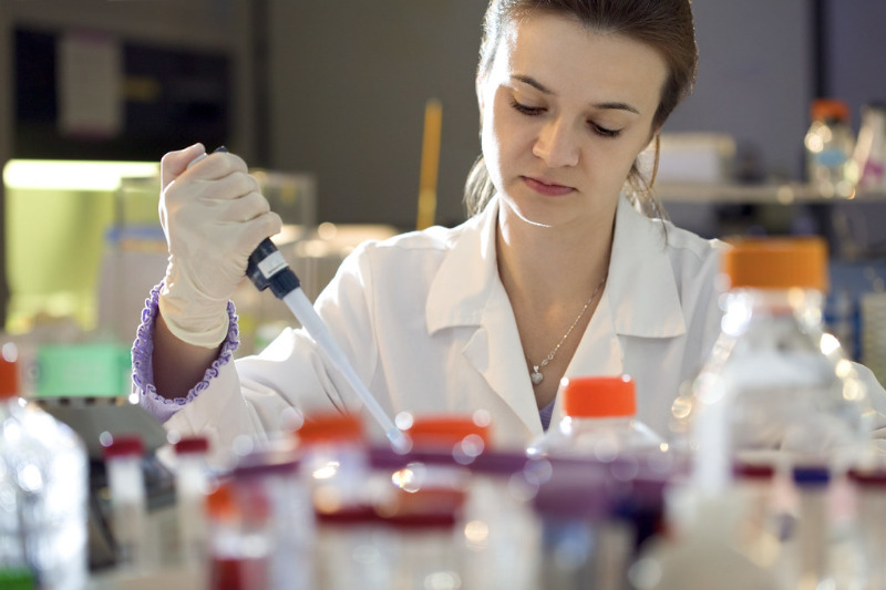 A clinical lab scientist working